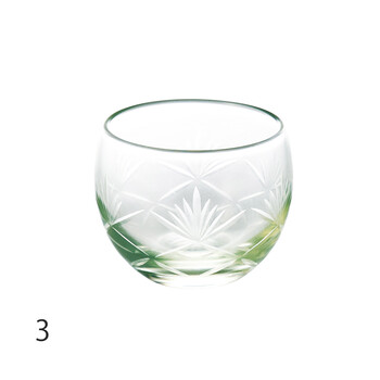 手彫硝子 丸珍味入 ルリ ロゼ ヒワ カットグラス 2セット 送料無料-6