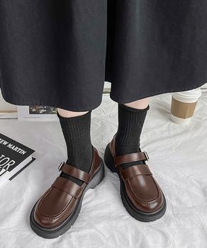 ローファー レディース 厚底 太ヒール 送料無料 即日発送-6