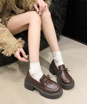 ローファー レディース レザー調 リボン 送料無料 即日発送-6