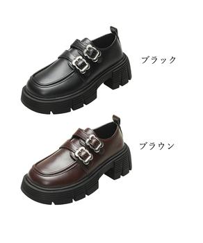厚底ローファー 美脚 レディース 送料無料 即日発送-1