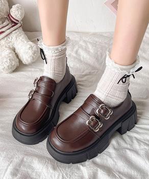 厚底ローファー 美脚 レディース 送料無料 即日発送-4