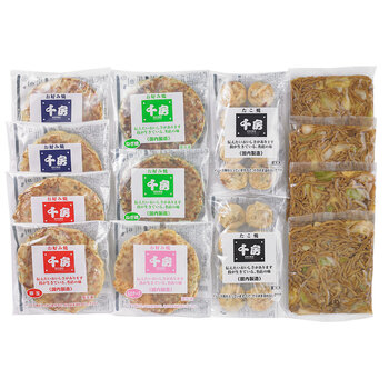 千房 お好み焼バラエティ送料無料 お好み焼 冷凍 バラエティ 焼きそば たこ焼き ねぎ焼き 送料無料-2