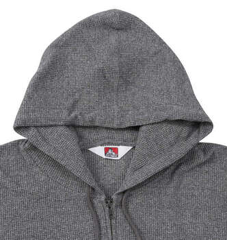 大きいサイズ BEN DAVIS ワッフルフルジップパーカー 3L 4L 5L 6L ミックスグレー ラッピング可 送料無料 即日発送-3