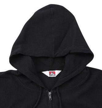 大きいサイズ BEN DAVIS ワッフルフルジップパーカー 3L 4L 5L 6L ブラック ラッピング可 送料無料 即日発送-3
