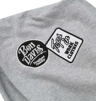 大きいサイズ BEN DAVIS 裏毛マルチワッペンプルパーカー 3L 4L 5L 6L ミックスグレー ラッピング可 送料無料 即日発送-5