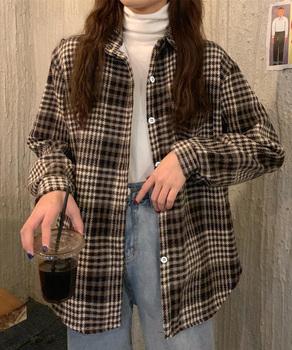 裏起毛チェックシャツジャケット ゆったり 送料無料 即日発送-2