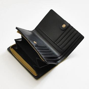 二つ折り財布 牛革グラデーション迷彩加工ミドルウォレット 折財布 No.3241 3色展開 送料無料-1