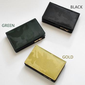 二つ折り財布 牛革グラデーション迷彩加工ミドルウォレット 折財布 No.3241 3色展開 送料無料-6