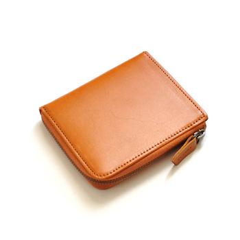 二つ折り財布 播州ヌメ革使用 牛革L字ファスナーコンパクトウォレット IKI S0575 日本製牛革短財布 播州レザー 送料無料-7