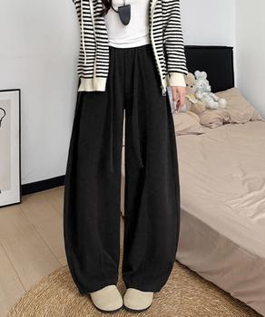 ワイドカーブパンツレディースワイドパンツ 送料無料 即日発送-2