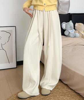 ワイドカーブパンツレディースワイドパンツ 送料無料 即日発送-3