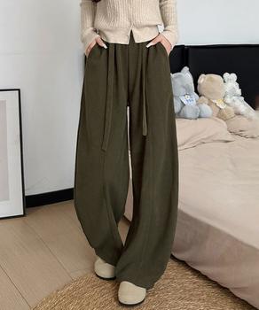 ワイドカーブパンツレディースワイドパンツ 送料無料 即日発送-6