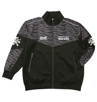 大きいサイズ SOUL SPORTS×新日本プロレス BC WAR DOGS長袖ジャージセット 3L 4L 5L 6L グレーカモ×ブラック ラッピング可 送料無料 即日発送-3