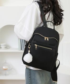 リュックサック 軽量 ファーチャーム付き 送料無料 即日発送-2