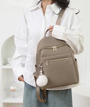 リュックサック 軽量 ファーチャーム付き 送料無料 即日発送-5