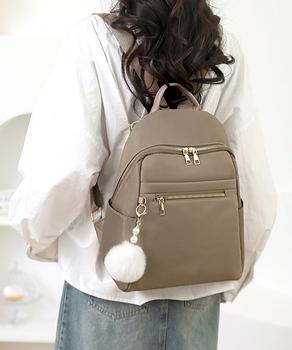 リュックサック 軽量 ファーチャーム付き 送料無料 即日発送-6