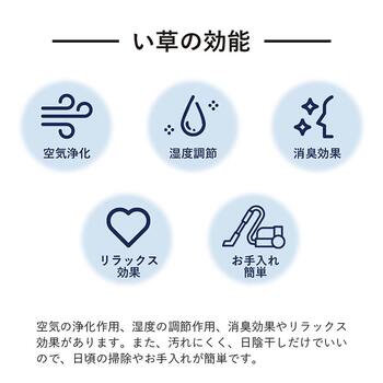 カーペット 上敷き ゴザ 敷詰 カーペット い草 自然素材 日本製 国産 消臭 ナチュラル 市松柄 シンプル 江戸間4.5畳 約261×261cm 送料無料-3