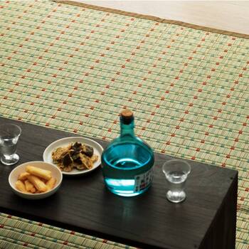 ラグ 日本 い草 イグサ 自然素材 夏 年間 カーペット ラグ 涼しいい 江戸間4.5畳 261×261cm ブルー ブラウン レッド 送料無料-10