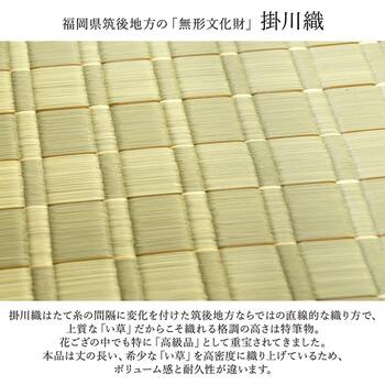 カーペット 純国産 掛川織 花ござ い草 敷物 カーペット 江戸間4.5畳 約261×261cm ベージュ グリーン 送料無料-3