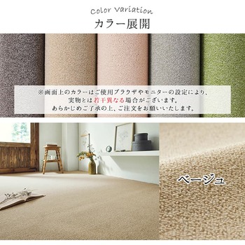 カーペット ラグ 日本 抗菌 消臭 清潔 撥水 抗アレル物質 ダニ対策 無地 江戸間 4.5畳 約261×261cm 送料無料-13