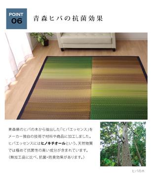 ラグ い草ラグ 国産 ラグ カーペット 長方形 カラフル Fジョイ 約140×200cm 裏 ウレタン レッド グリーン 送料無料-7