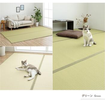 ラグ 洗える ござ 日本製 国産 カーペット リバーシブル 丈夫 除菌スプレー対応 敷詰 ラグ 敷物 ペット 江戸間4.5畳 約261×261cm 送料無料-10