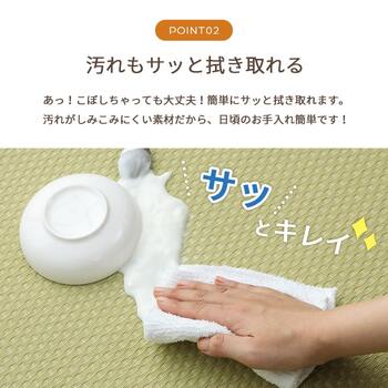 ラグ 洗える ござ 日本製 国産 カーペット リバーシブル 丈夫 除菌スプレー対応 敷詰 ラグ 敷物 ペット 江戸間4.5畳 約261×261cm 送料無料-17