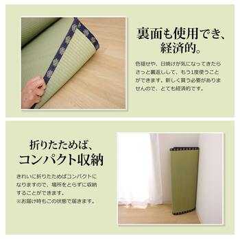 カーペット い草 上敷き い草上敷 はっ水 カーペット 無地 撥水 湖水 江戸間4.5畳 約261×261cm 送料無料-5