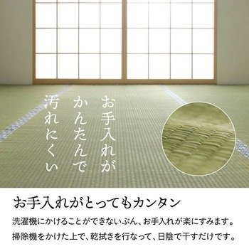 カーペット 純国産 い草 上敷き 上質ない草で作った カーペット 双目織 江戸間4.5畳 約261×261cm 送料無料-6