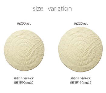 フィラメント素材 こたつ薄掛け布団単品 フィリップ円形  約200cm丸 ピンク ブラウン 送料無料-6