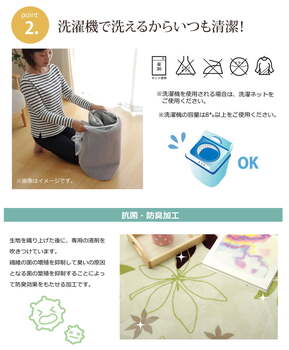 ラグ カーペット 3畳 洗える 抗菌 防臭 無地 WSプランタ 約200×250cm ホットカーペット対応 ブラウン グリーン 送料無料-6