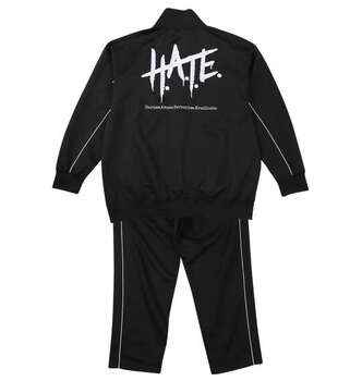 大きいサイズ DOM×SOUL SPORTS H.A.T.E長袖ジャージセット 3L 4L 5L 6L ブラック ラッピング可 送料無料 即日発送-1