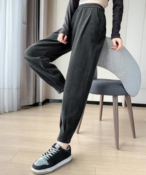 裏起毛コーデュロイテーパードパンツ9分丈 送料無料 即日発送-6