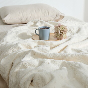 スローケット 約140×200cm 洗濯機で洗える ニット調 ソフィマ 送料無料-5