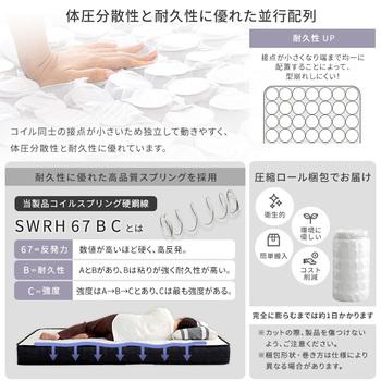 デザインフロアベッドポケットコイルマットレスセット ダブル 送料無料 即日発送-9