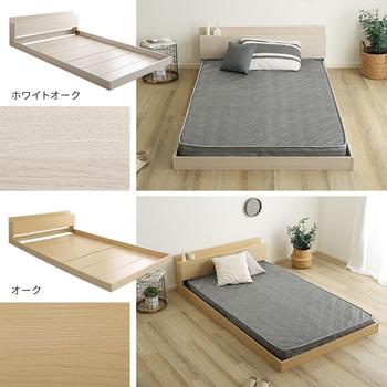 デザインフロアベッドボンネルコイルマットレスセット ダブル 送料無料 即日発送-2
