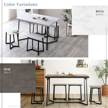 大理石調ダイニング5点セット 送料無料 即日発送-2