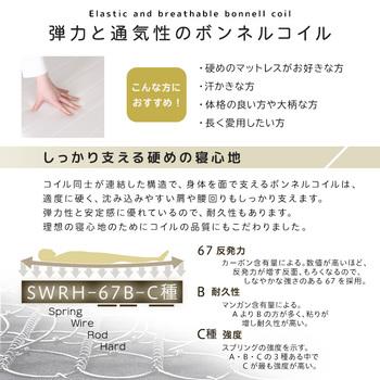 脚付きボンネルコイルロールマットレス SPINNAM スピンナム セミダブルサイズ 送料無料 即日発送-5