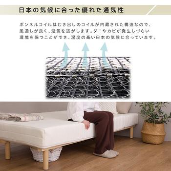 脚付きボンネルコイルロールマットレス SPINNAM スピンナム セミダブルサイズ 送料無料 即日発送-6
