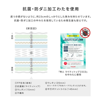 日本製ポケットコイルマットレス nukkua ヌックア ダブル 送料無料 即日発送-9