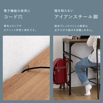 ヴィンテージツインデスク90×90cm 送料無料 即日発送-6