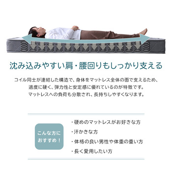 ボンネルコイルマットレス Bonjia ボンジーア セミダブルサイズ 送料無料 即日発送-6