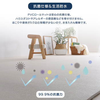 継ぎ目がない PVCロールマットスリムショート 110×200cm 送料無料 即日発送-4