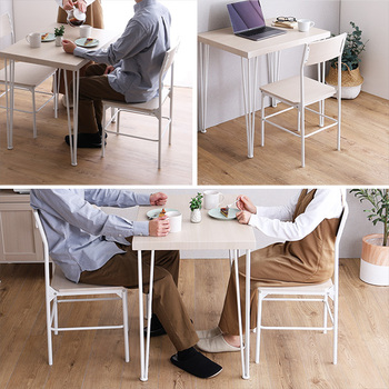 さわやかな背もたれ付きチェア2脚セット 送料無料 即日発送-3