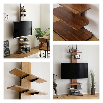 ヴィンテージ突っ張りテレビスタンド 送料無料 即日発送-9