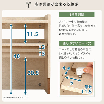 ケーブルボックス小 送料無料 即日発送-5