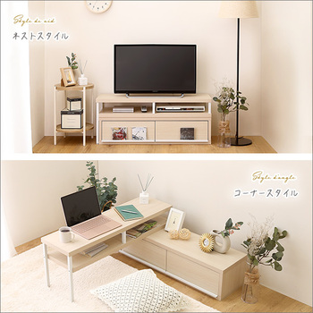 さわやかな完成品伸縮テレビ台 送料無料 即日発送-3