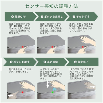 縦開き50L自動開閉ゴミ箱 ELCO-エレコ- 送料無料 即日発送-4