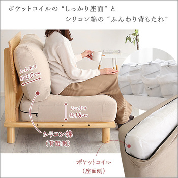 ソファー ファブリックローソファ jumeaux-ジュモー- 送料無料 即日発送-5