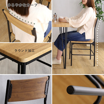 ヴィンテージ背もたれ付きダイニング5点FerroeLegno-フェロエレグノ 送料無料 即日発送-8